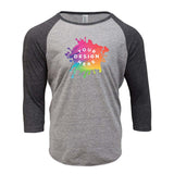 Custom Threadfast Apparel Unisex Triblend 3/4-Sleeve Raglan - Mato & Hash
