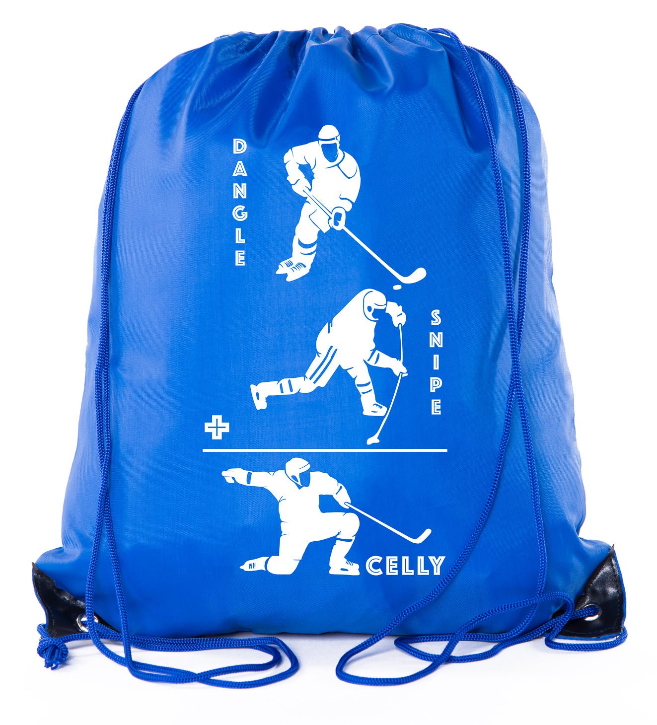 Dangle + Snipe = Celly Polyester Hockey Drawstring Bag - Mato & Hash