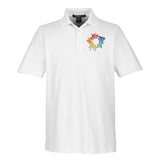 Devon & Jones CrownLux Performance Polyester/Cotton Blend Men's Plaited Polo T-Shirt Embroidery - Mato & Hash