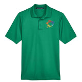 Devon & Jones CrownLux Performance Polyester/Cotton Blend Men's Plaited Polo T-Shirt Embroidery - Mato & Hash