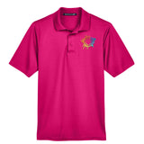 Devon & Jones CrownLux Performance Polyester/Cotton Blend Men's Plaited Polo T-Shirt Embroidery - Mato & Hash