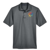 Devon & Jones CrownLux Performance Polyester/Cotton Blend Men's Plaited Polo T-Shirt Embroidery - Mato & Hash