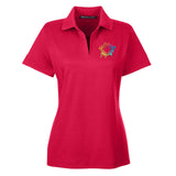 Devon & Jones CrownLux Performance Polyester/Cotton Blend Women's Plaited Polo T-Shirt Embroidery