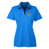 Devon & Jones CrownLux Performance Polyester/Cotton Blend Women's Plaited Polo T-Shirt Embroidery - Mato & Hash