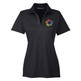 Devon & Jones CrownLux Performance Polyester/Cotton Blend Women's Plaited Polo T-Shirt Embroidery - Mato & Hash