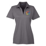 Devon & Jones CrownLux Performance Polyester/Cotton Blend Women's Plaited Polo T-Shirt Embroidery - Mato & Hash