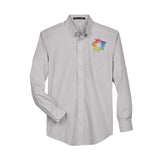 Devon & Jones Men's Crown Woven Collection® Solid Broadcloth Embroidery - Mato & Hash