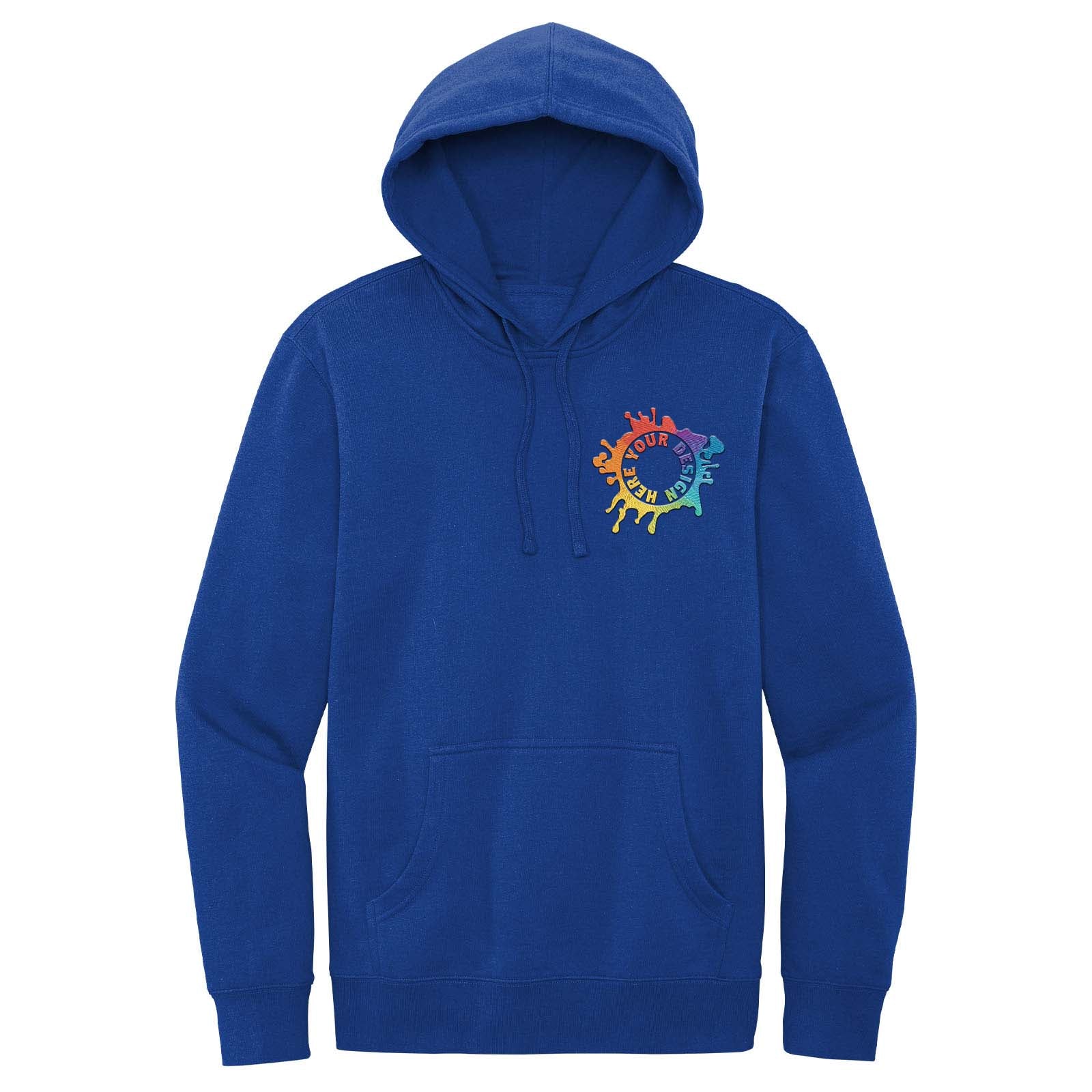 District Men's Cotton/Polyester Fleece Hooded Sweatshirt Embroidery - Mato & Hash