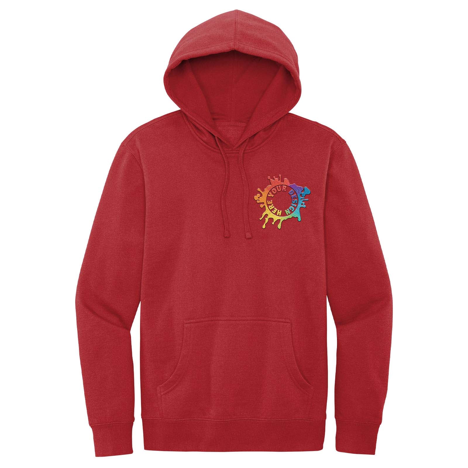 District Men's Cotton/Polyester Fleece Hooded Sweatshirt Embroidery - Mato & Hash