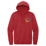 District Men's Cotton/Polyester Fleece Hooded Sweatshirt Embroidery