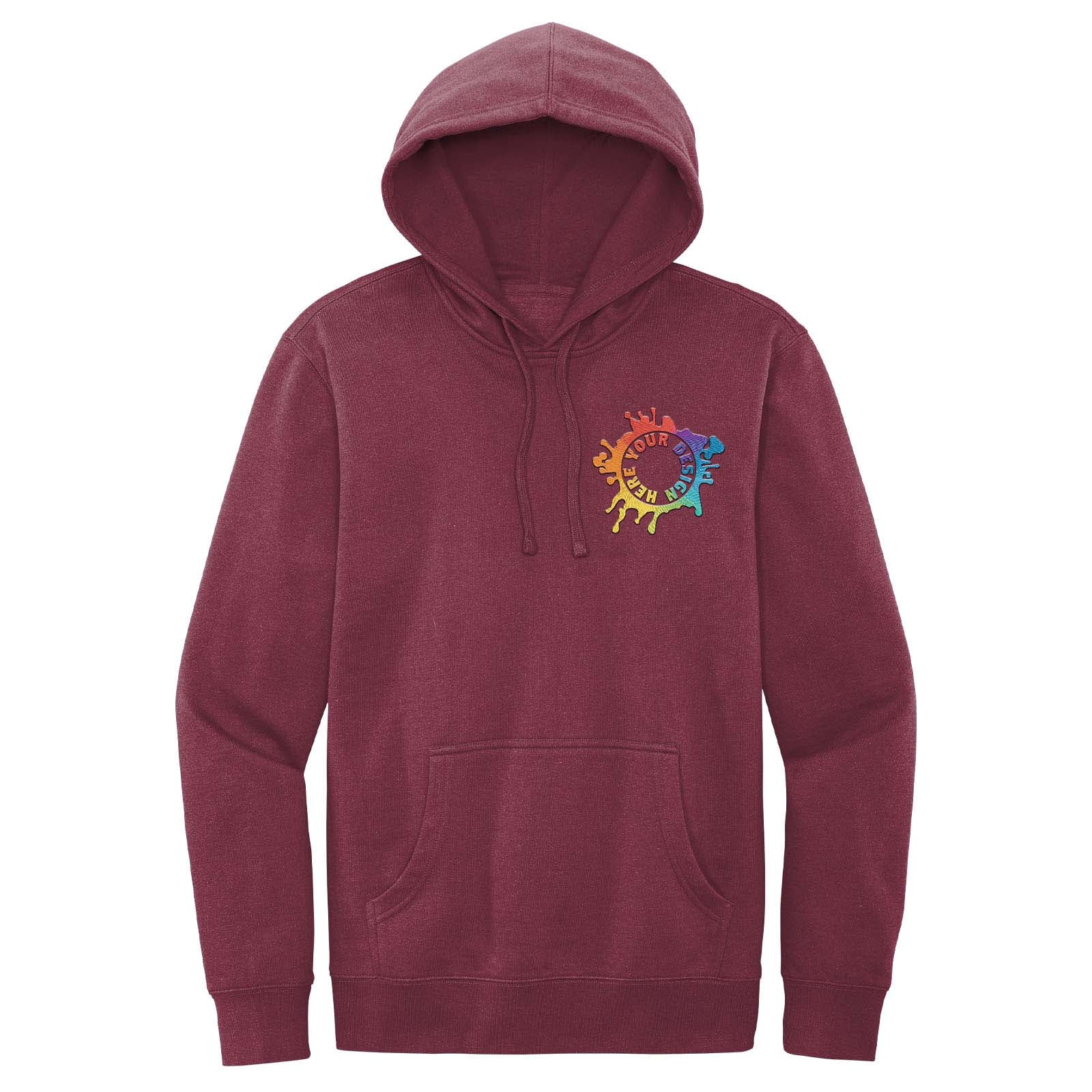 District Men's Cotton/Polyester Fleece Hooded Sweatshirt Embroidery - Mato & Hash