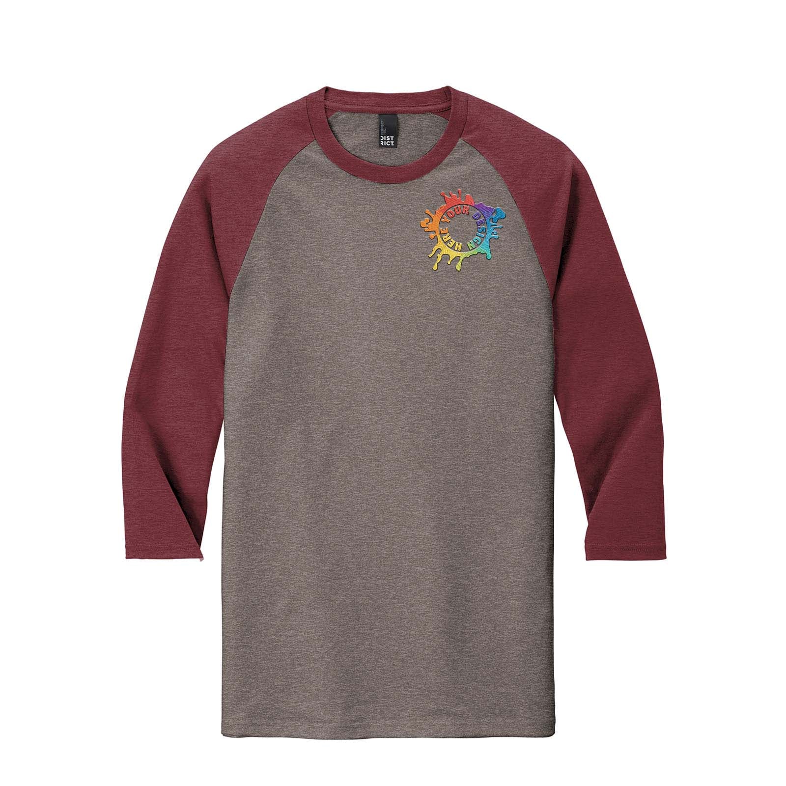 District ® Perfect Tri ® 3/4-Sleeve Raglan Embroidery - Mato & Hash