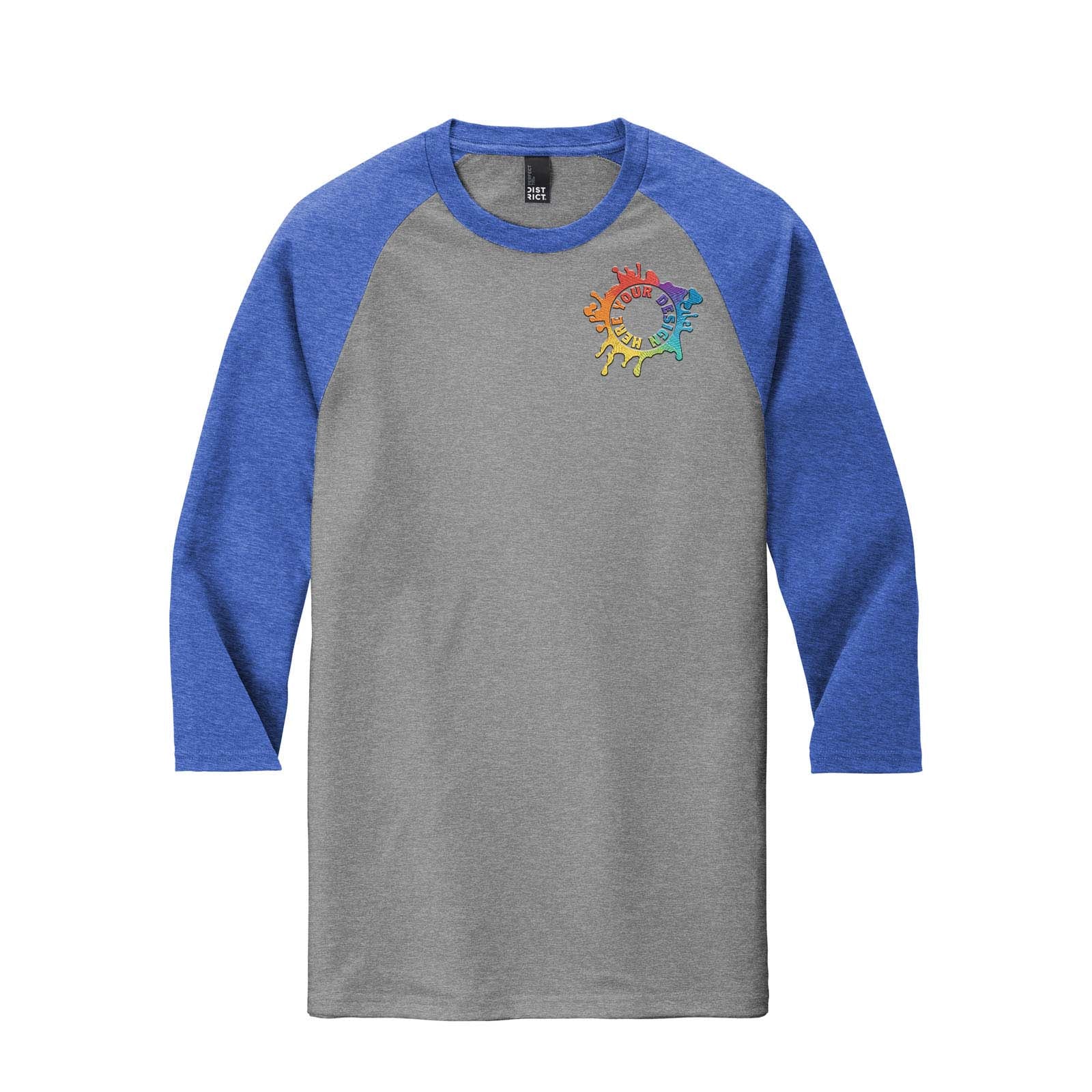 District ® Perfect Tri ® 3/4-Sleeve Raglan Embroidery - Mato & Hash