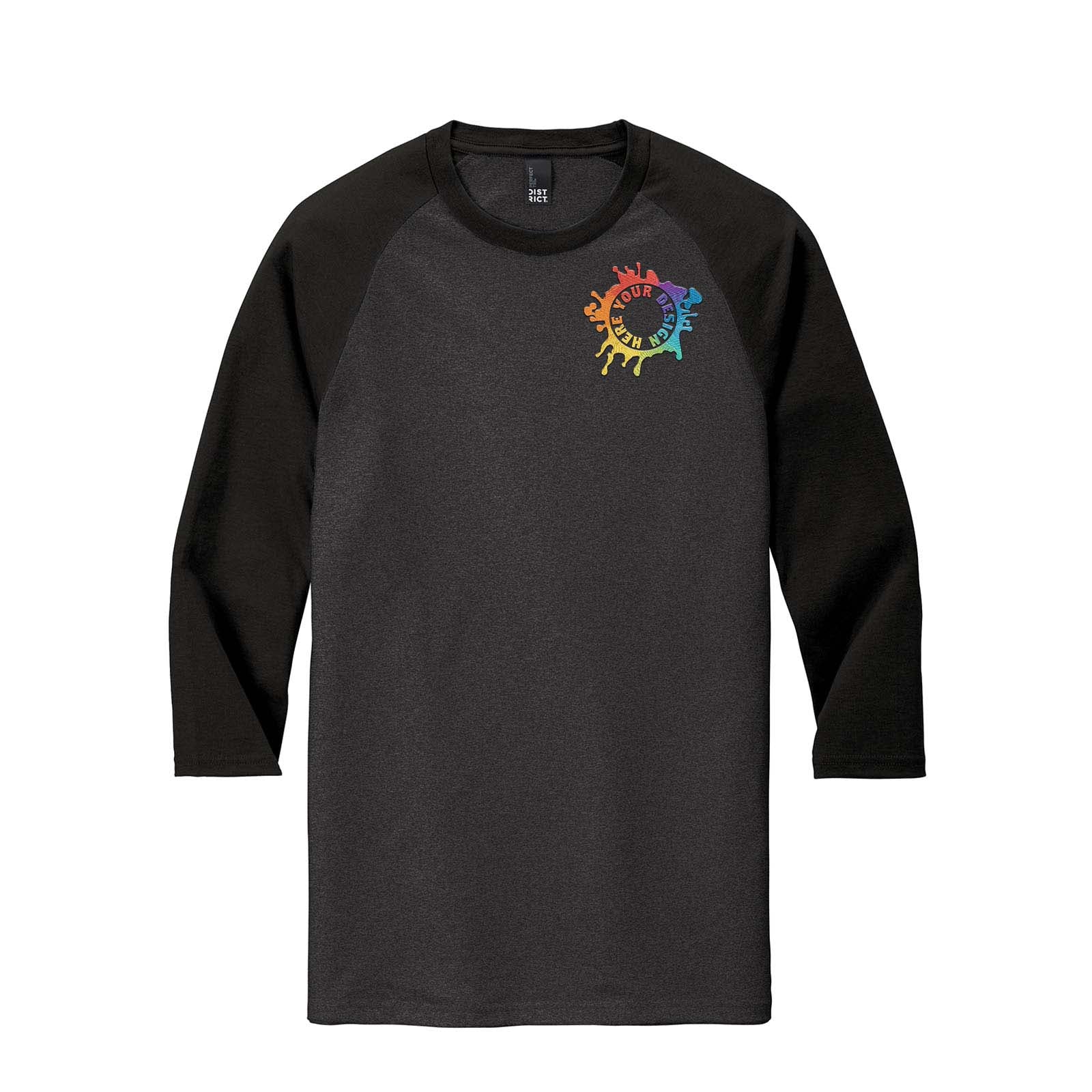 District ® Perfect Tri ® 3/4-Sleeve Raglan Embroidery - Mato & Hash