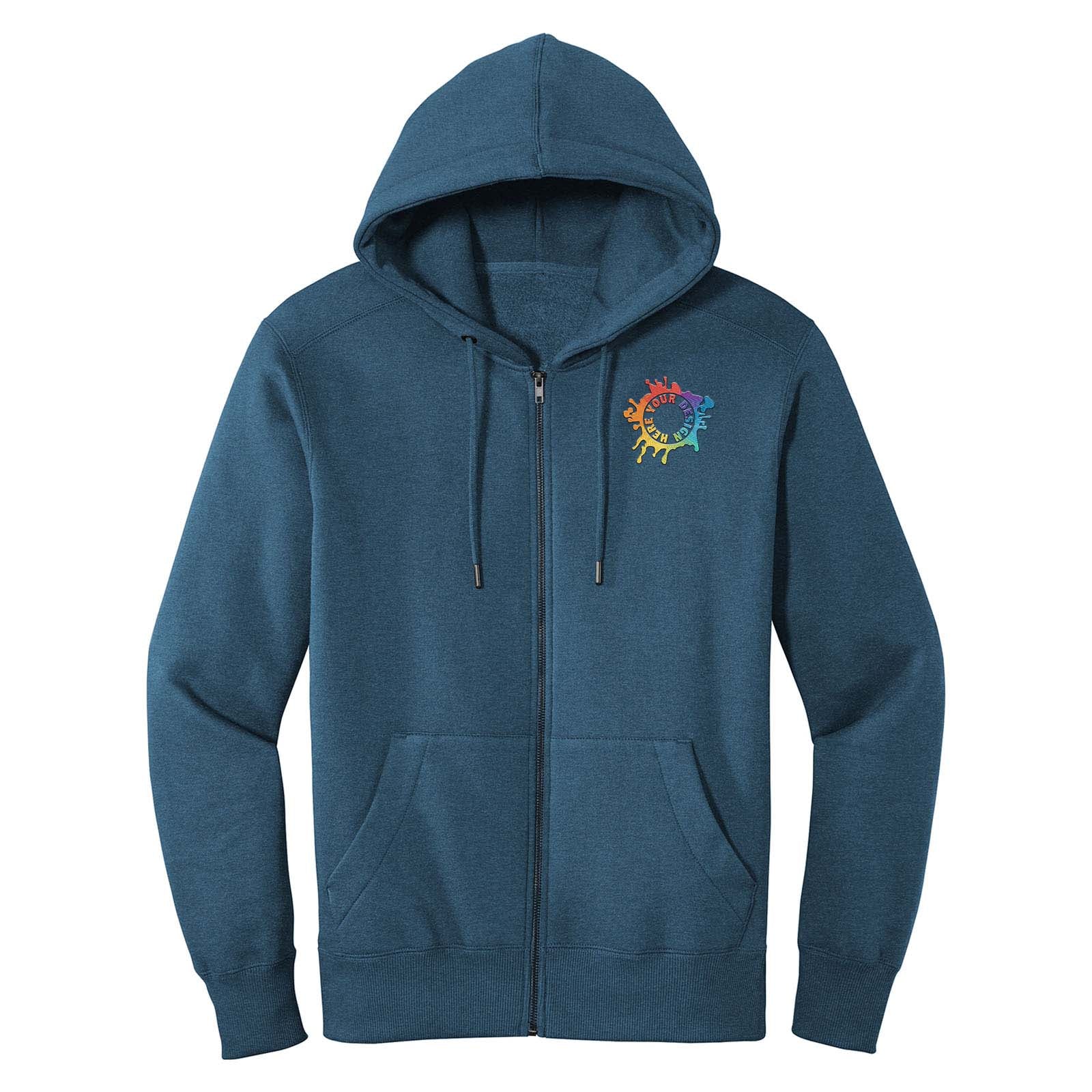 District® Perfect Weight® Fleece Full-Zip Hoodie Embroidered - Mato & Hash