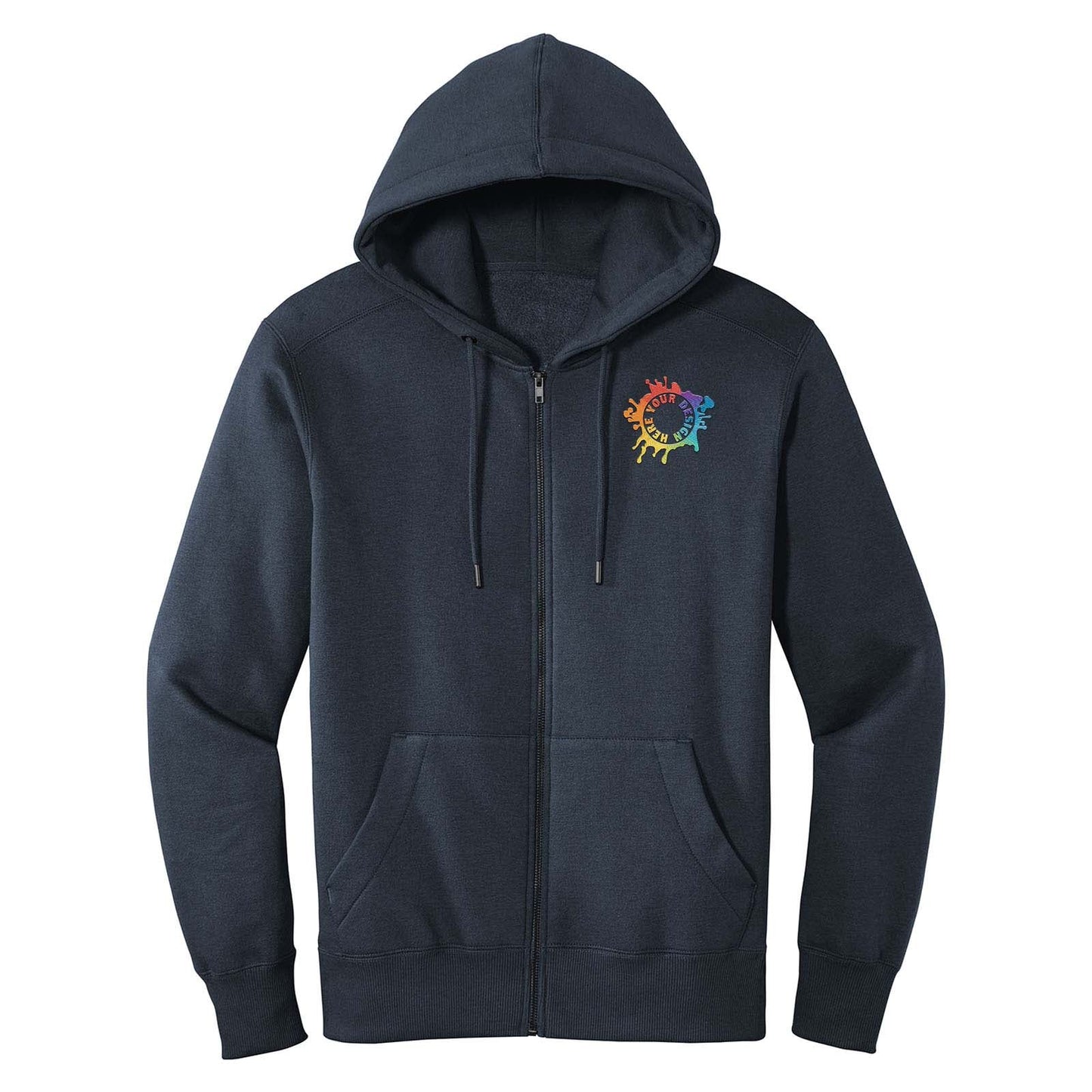 District® Perfect Weight® Fleece Full-Zip Hoodie Embroidered - Mato & Hash