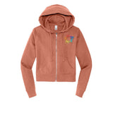 District V.I.T. Women's Cotton/Polyester Fleece Full-Zip Hooded Sweatshirt Embroidery - Mato & Hash