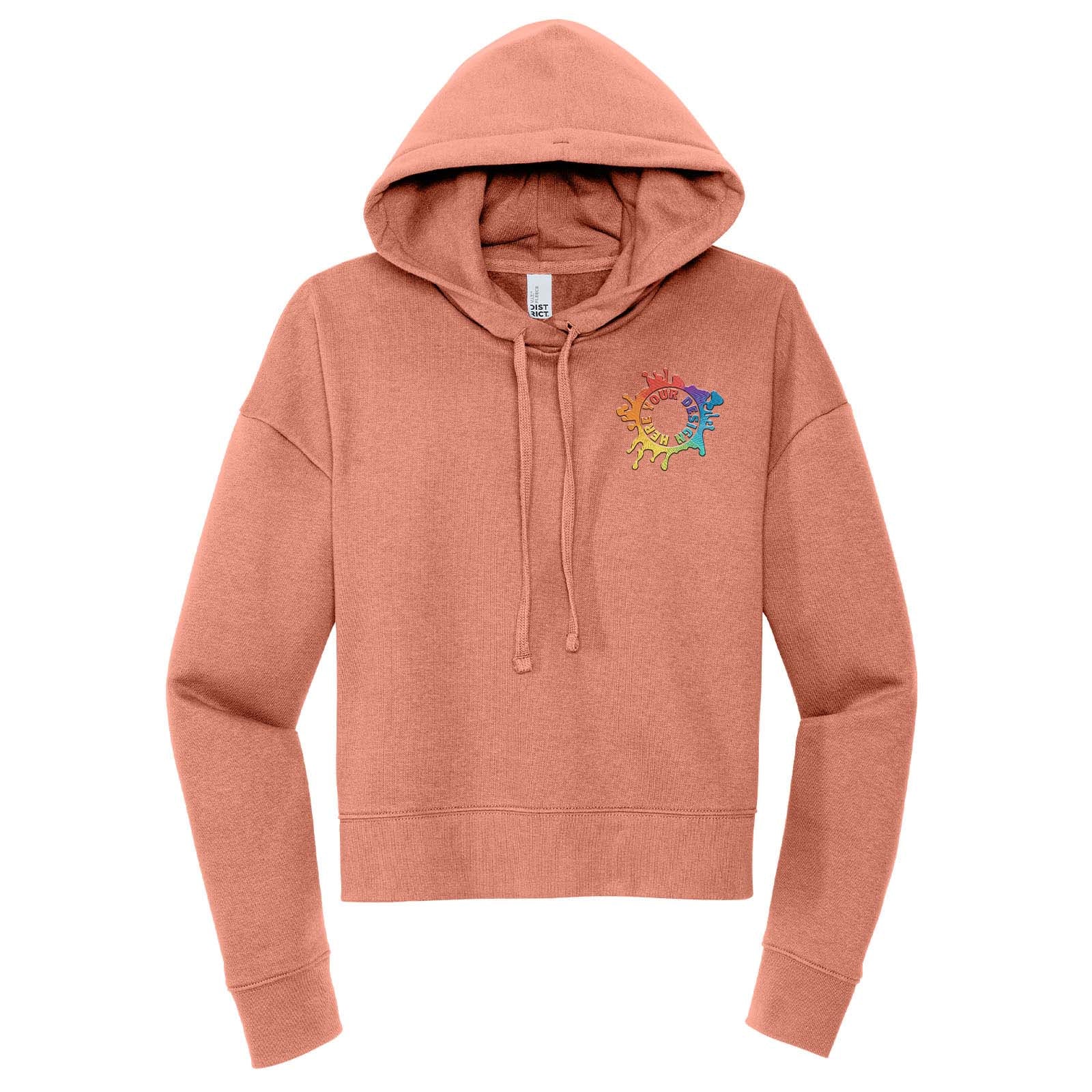 District V.I.T. Women's Cotton/Polyester Fleece Hooded Sweatshirt Embroidery - Mato & Hash