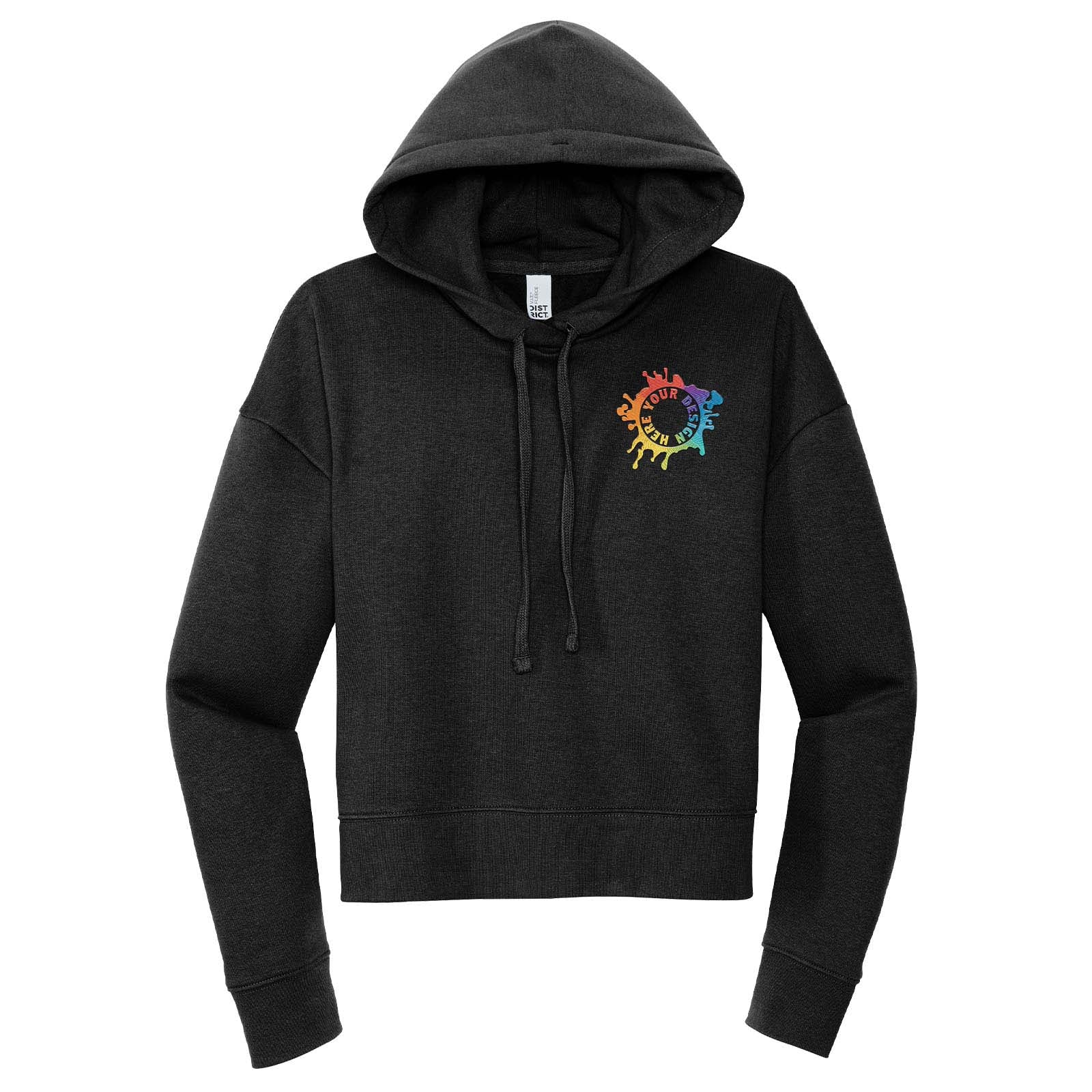 District V.I.T. Women's Cotton/Polyester Fleece Hooded Sweatshirt Embroidery - Mato & Hash