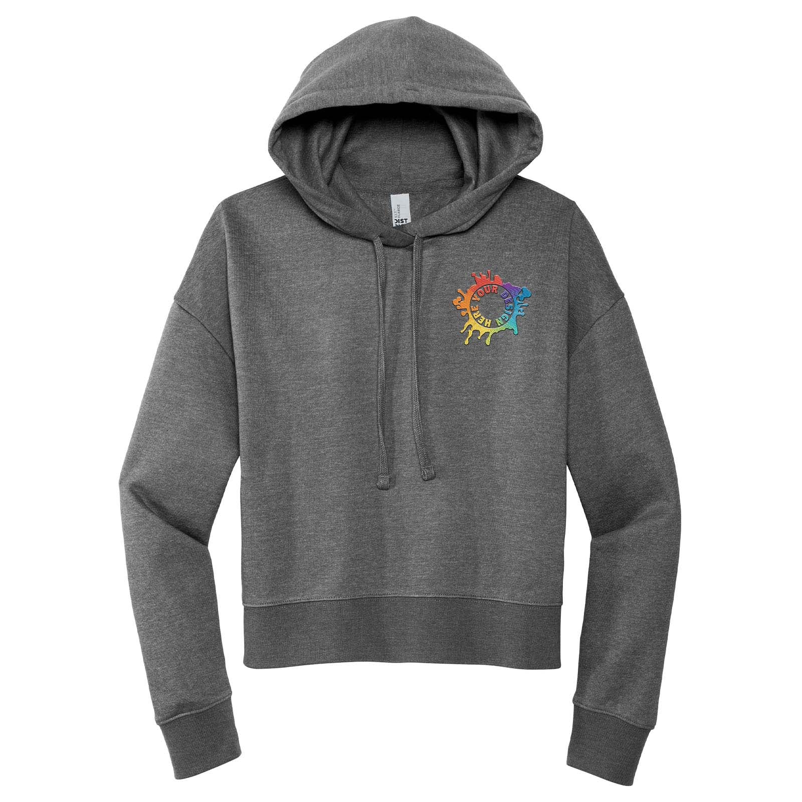 District V.I.T. Women's Cotton/Polyester Fleece Hooded Sweatshirt Embroidery - Mato & Hash