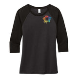 District ® Women's Perfect Tri ® 3/4 Sleeve Raglan Embroidery - Mato & Hash
