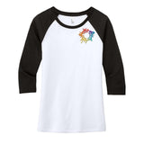 District ® Women's Perfect Tri ® 3/4 Sleeve Raglan Embroidery - Mato & Hash
