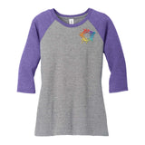District ® Women's Perfect Tri ® 3/4 Sleeve Raglan Embroidery - Mato & Hash