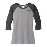 District ® Women's Perfect Tri ® 3/4 Sleeve Raglan Embroidery