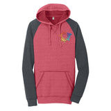District ® Young Mens Lightweight Fleece Raglan Hoodie Embroidery - Mato & Hash
