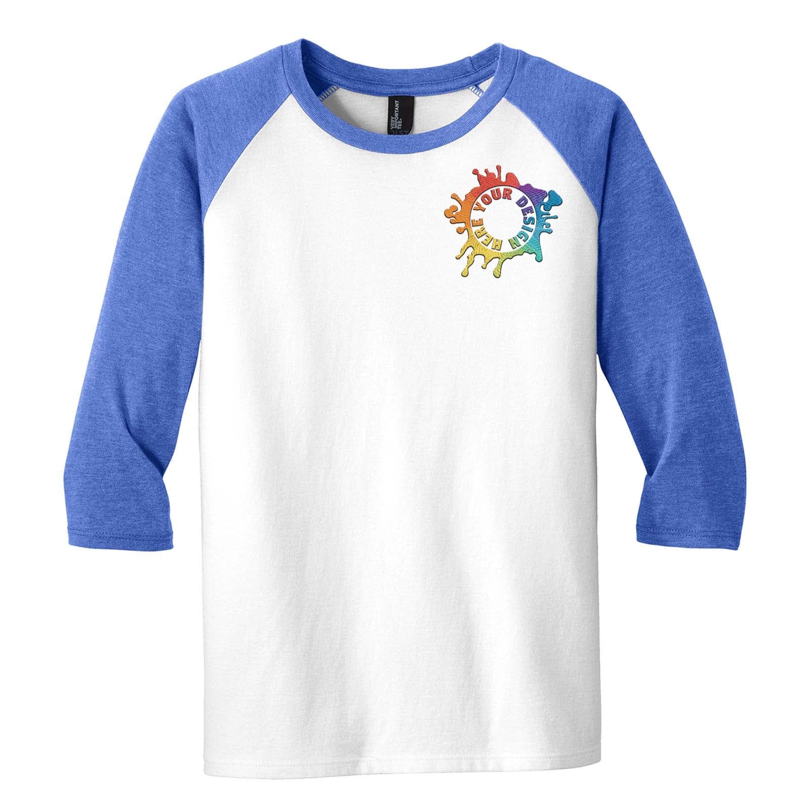 District Youth Very Important Tee ® 3/4 Sleeve Raglan Embroidery - Mato & Hash
