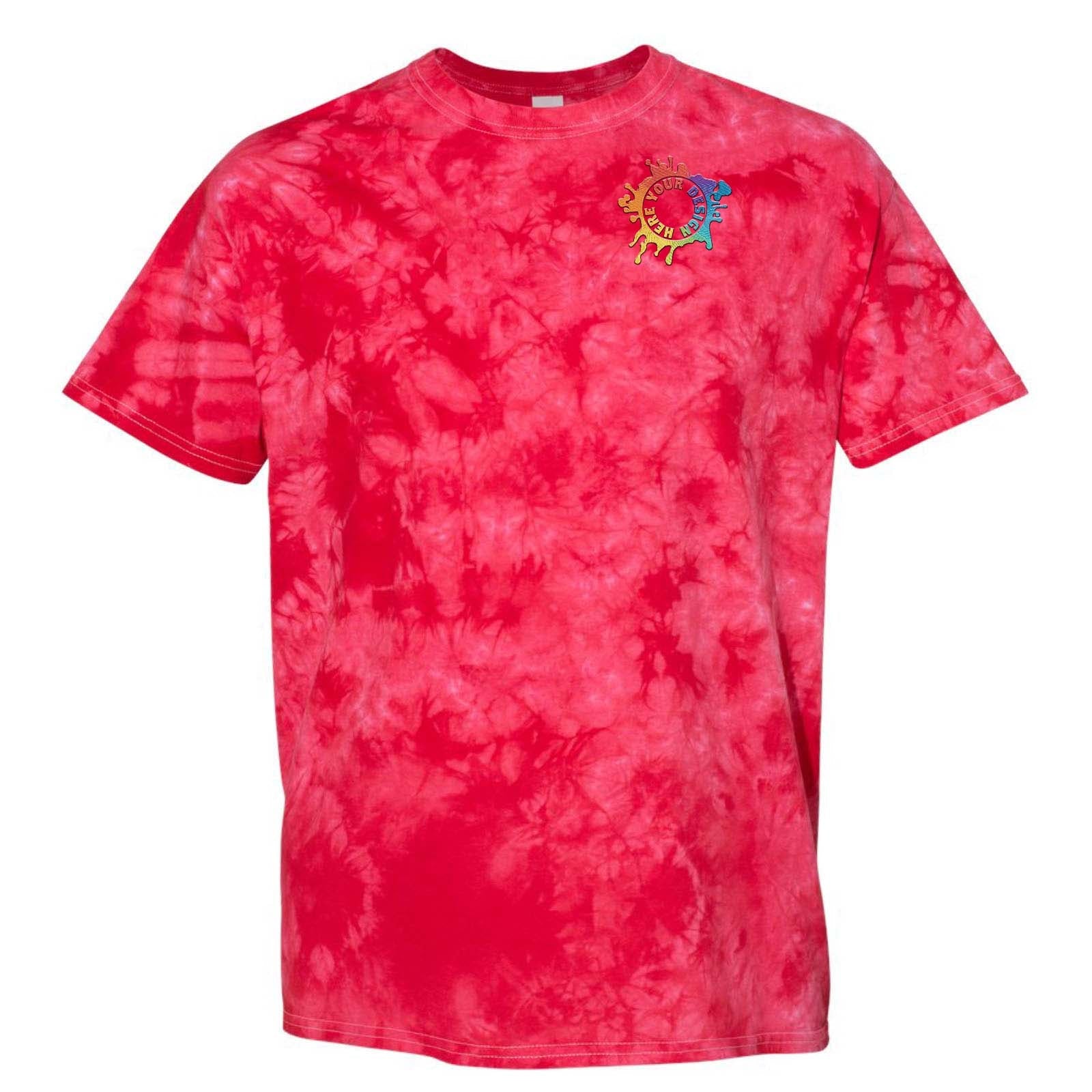 Dyenomite 100% Cotton Unisex Crystal Tie-Dye T-Shirt Embroidery - Mato & Hash