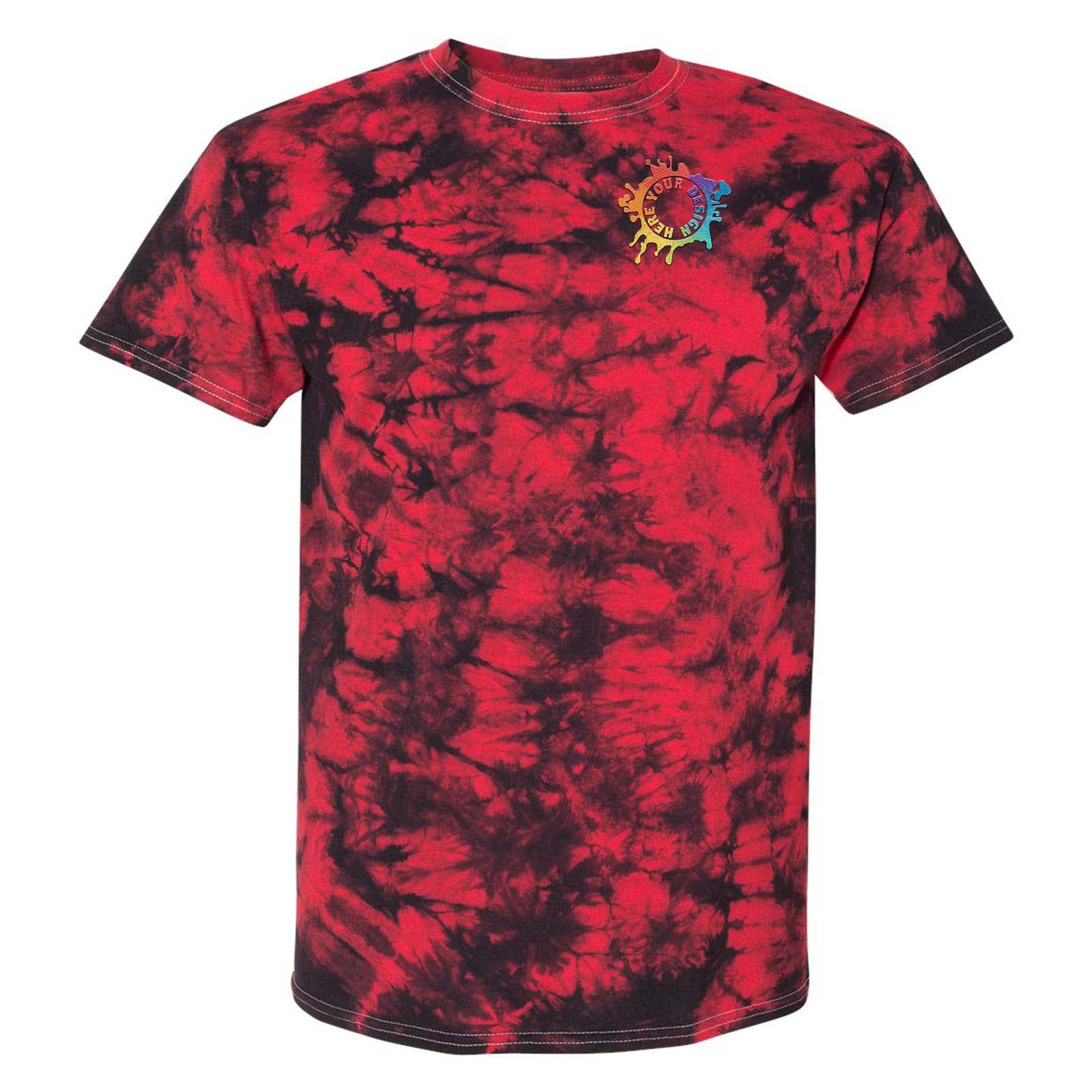 Dyenomite 100% Cotton Unisex Crystal Tie-Dye T-Shirt Embroidery - Mato & Hash