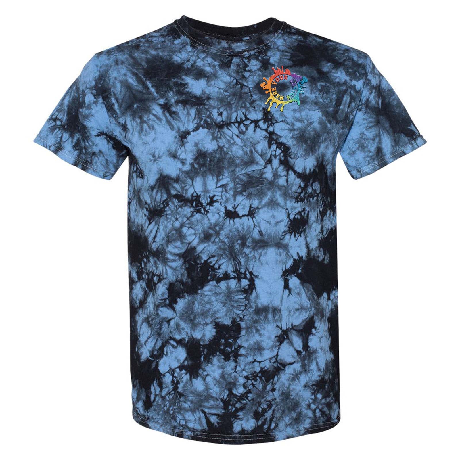 Dyenomite 100% Cotton Unisex Crystal Tie-Dye T-Shirt Embroidery - Mato & Hash