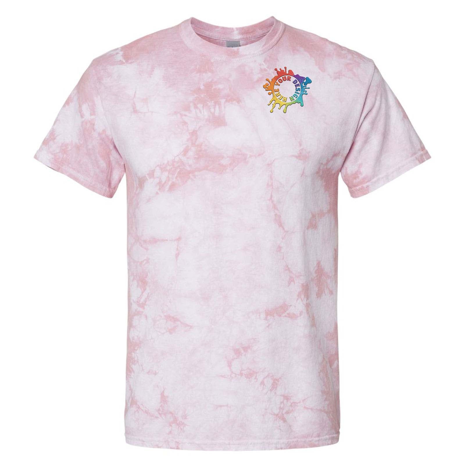 Dyenomite 100% Cotton Unisex Crystal Tie-Dye T-Shirt Embroidery - Mato & Hash