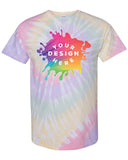 Dyenomite 100% Cotton Unisex Multicolor Spiral Tie-Dye T-Shirt - Mato & Hash