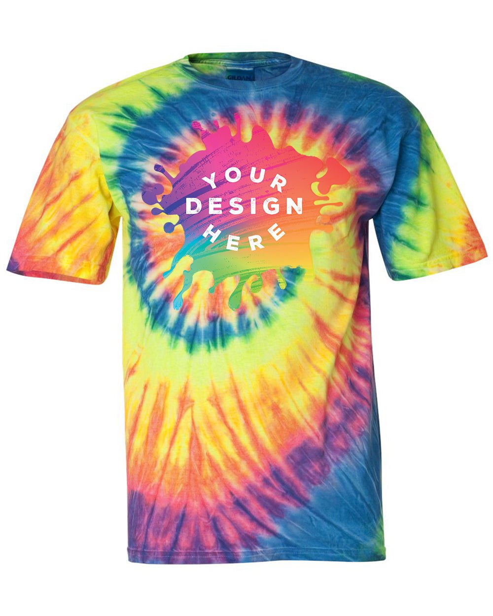 Dyenomite 100% Cotton Unisex Multicolor Spiral Tie-Dye T-Shirt - Mato & Hash