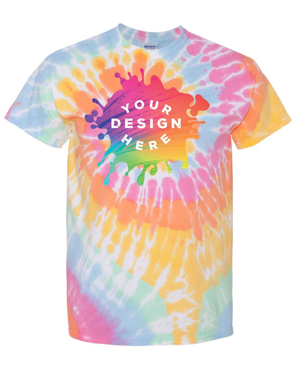 Dyenomite 100% Cotton Unisex Multicolor Spiral Tie-Dye T-Shirt - Mato & Hash