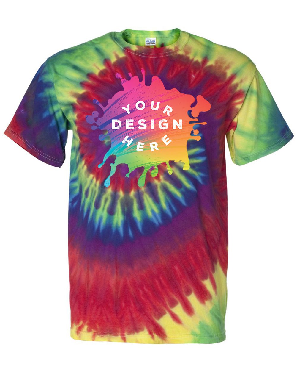 Dyenomite 100% Cotton Unisex Multicolor Spiral Tie-Dye T-Shirt - Mato & Hash