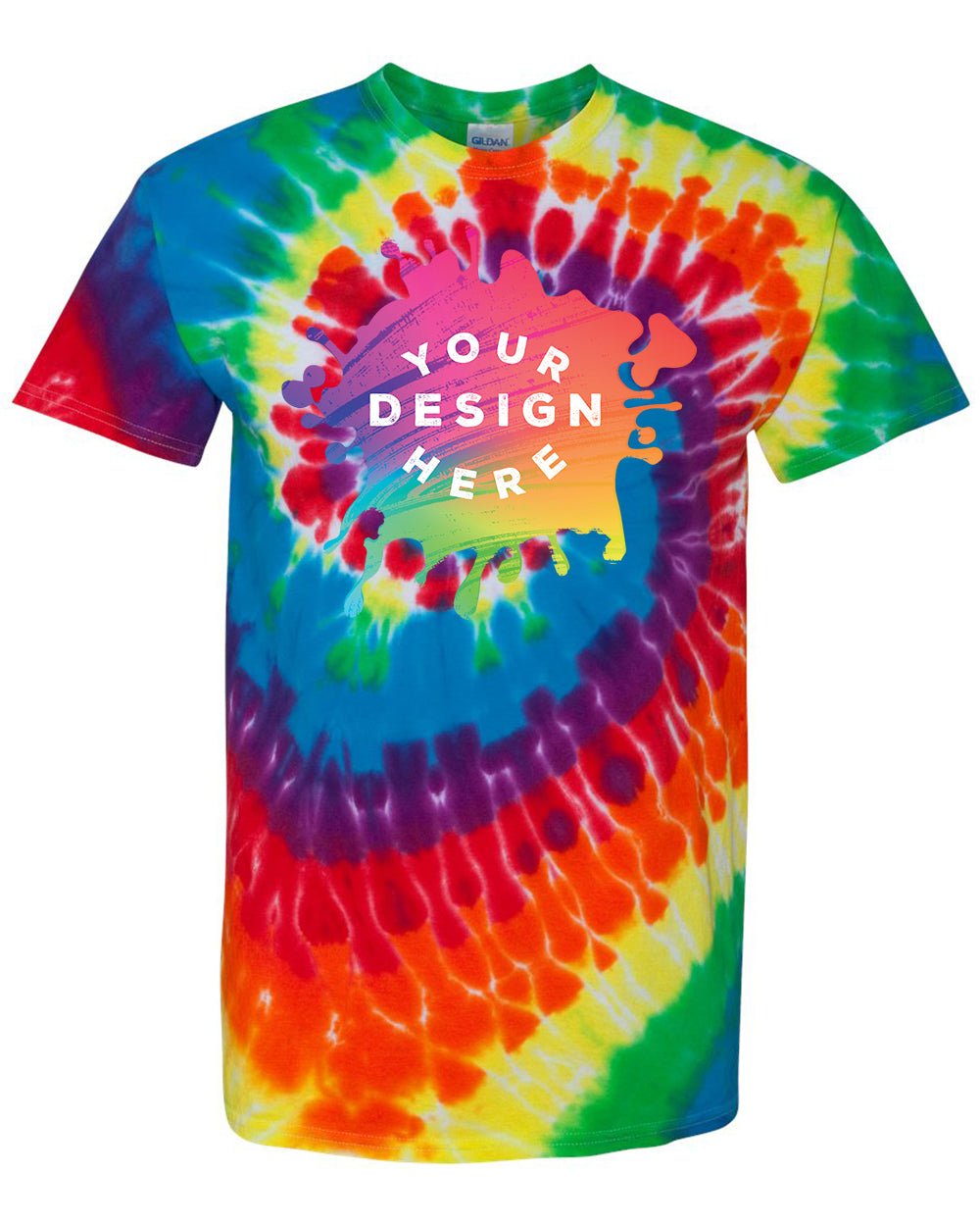Dyenomite 100% Cotton Unisex Multicolor Spiral Tie-Dye T-Shirt - Mato & Hash