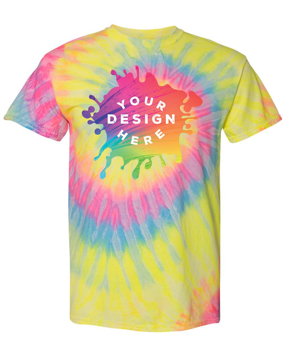 Dyenomite 100% Cotton Unisex Multicolor Spiral Tie-Dye T-Shirt - Mato & Hash