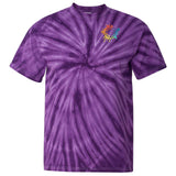 Dyenomite Cyclone Pinwheel 100% Cotton Unisex Tie-Dye T-Shirt Embroidery - Mato & Hash