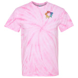 Dyenomite Cyclone Pinwheel 100% Cotton Unisex Tie-Dye T-Shirt Embroidery - Mato & Hash
