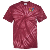 Dyenomite Cyclone Pinwheel 100% Cotton Unisex Tie-Dye T-Shirt Embroidery - Mato & Hash