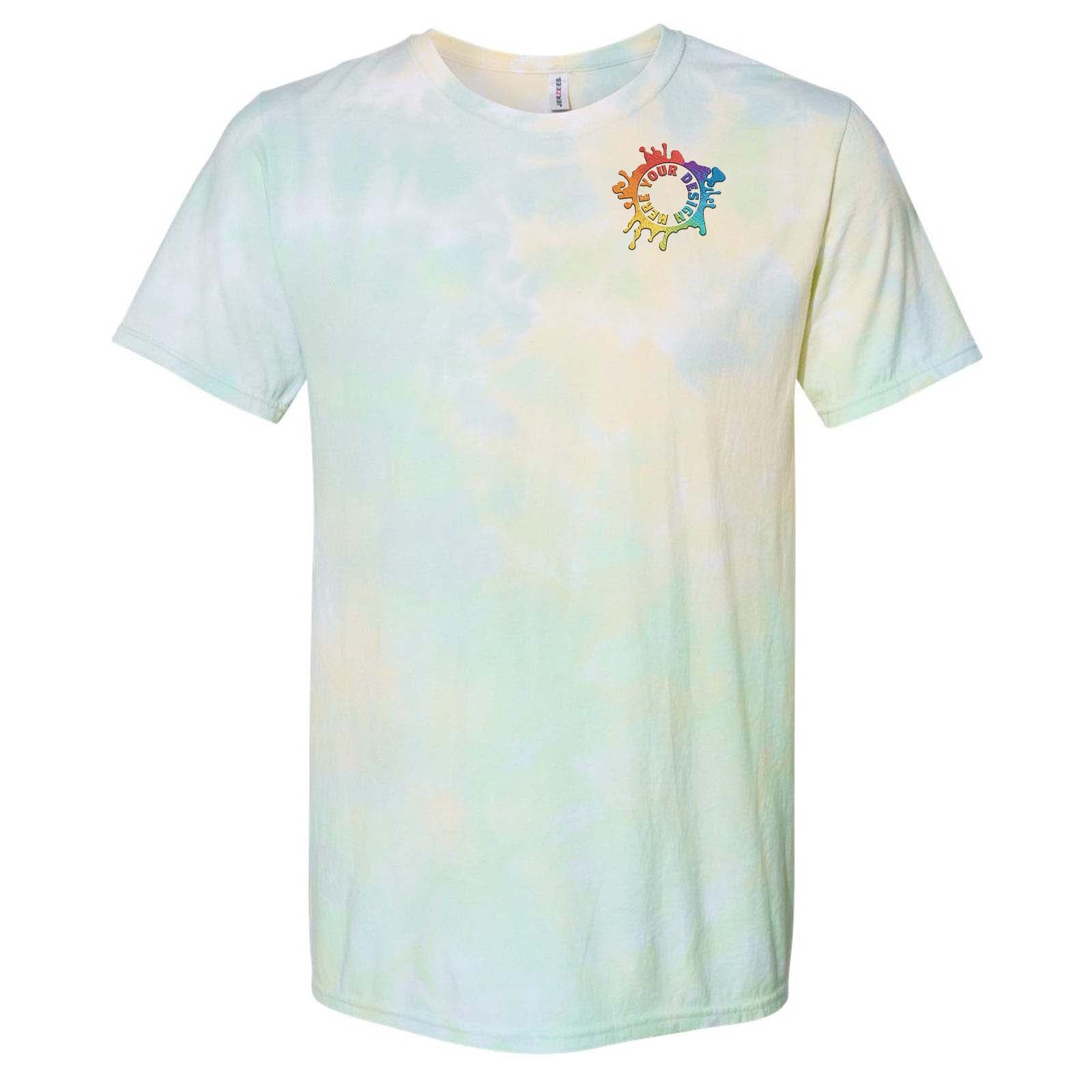 Dyenomite Dream Cotton/Polyester Blend Unisex Tie-Dye T-Shirt Embroidery - Mato & Hash