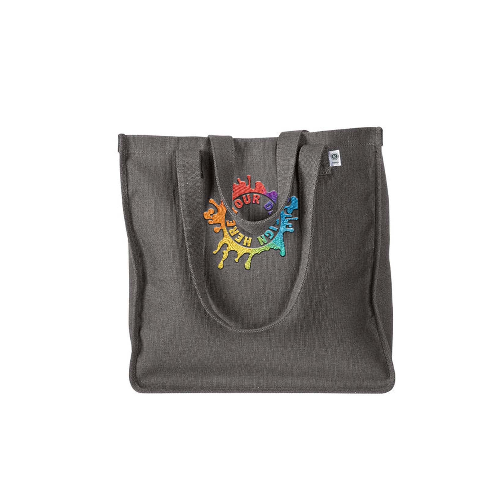 Econscious Hemp Market Tote Embroidery - Mato & Hash