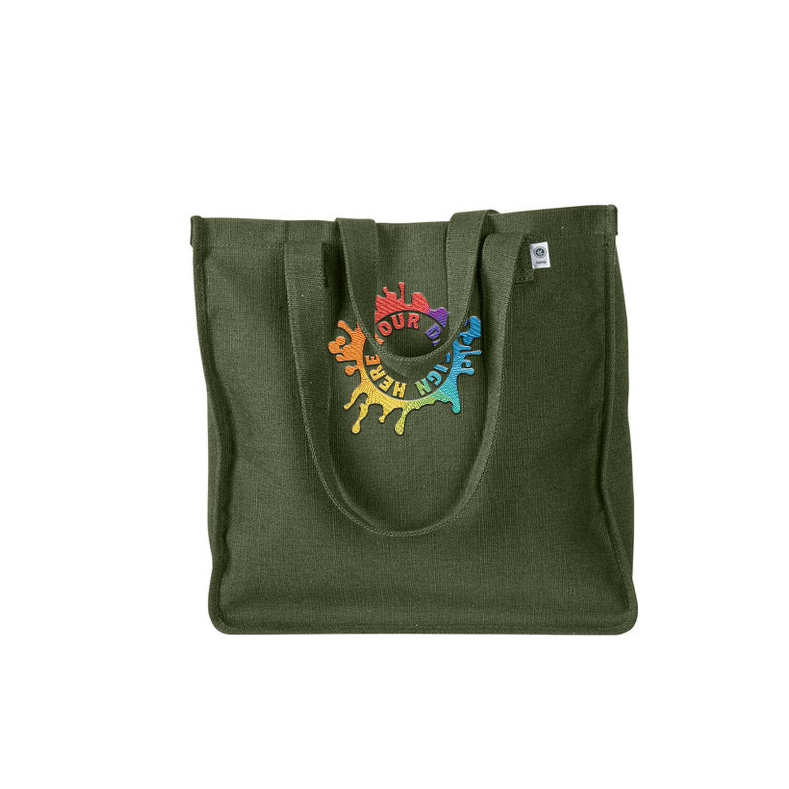 Econscious Hemp Market Tote Embroidery - Mato & Hash