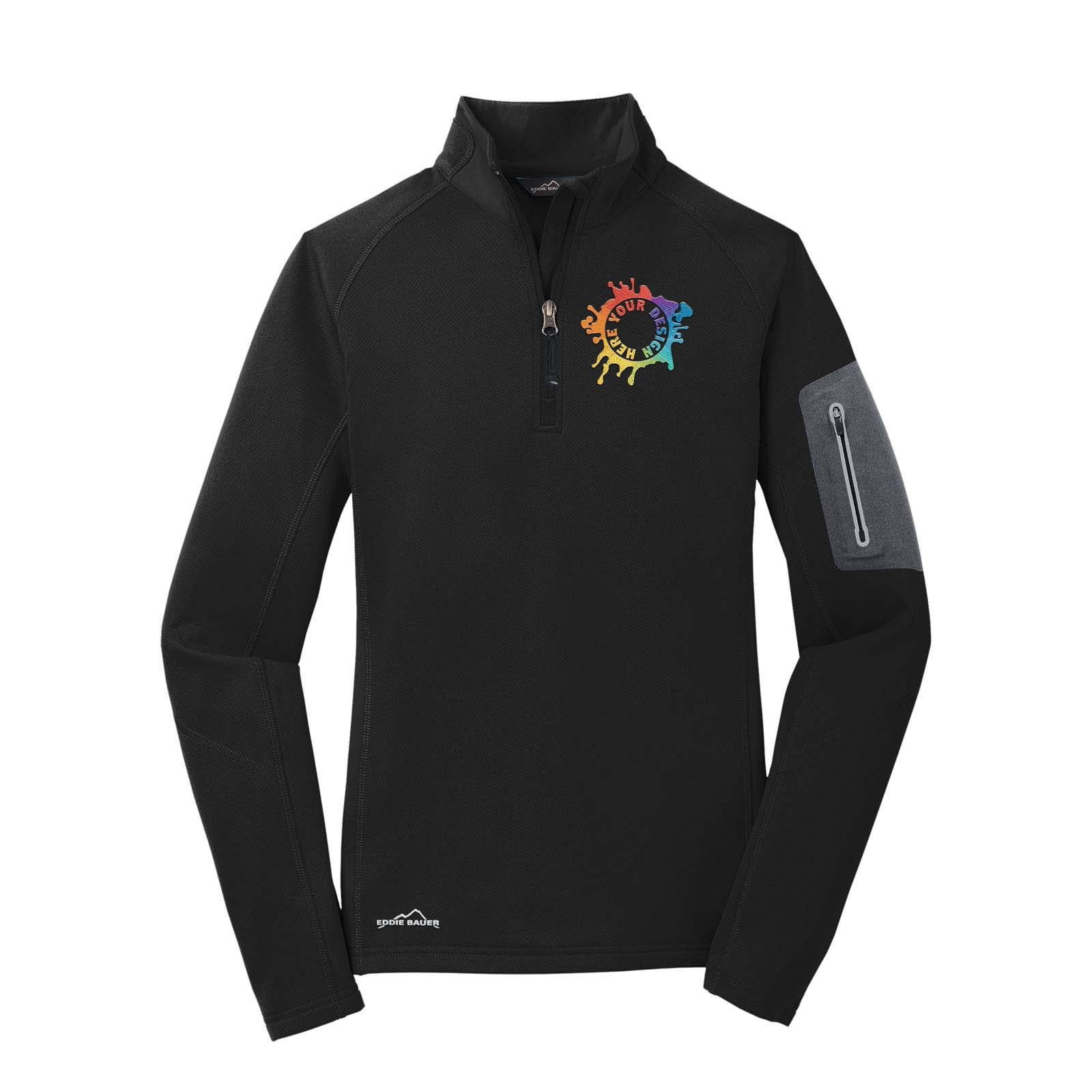 Eddie Bauer® Ladies 1/2-Zip Performance Fleece Jacket Embroidery - Mato & Hash