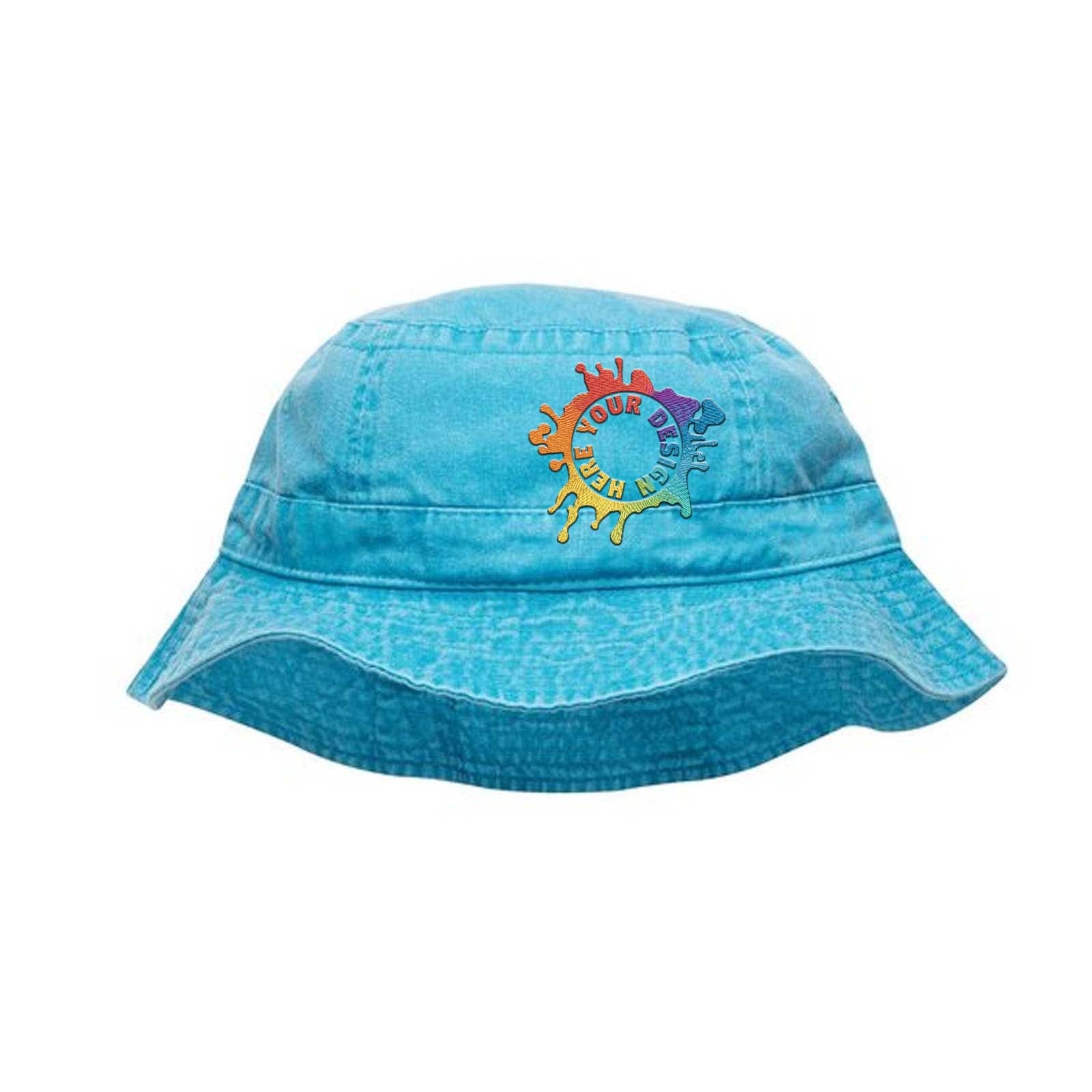 Embroidered Adams Vacationer Pigment Dyed Bucket Hat - Mato & Hash