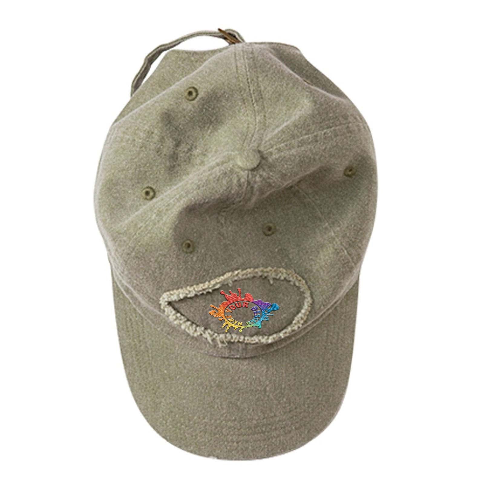 Embroidered Authentic Pigment Pigment-Dyed Raw-Edge Patch Baseball Cap - Mato & Hash
