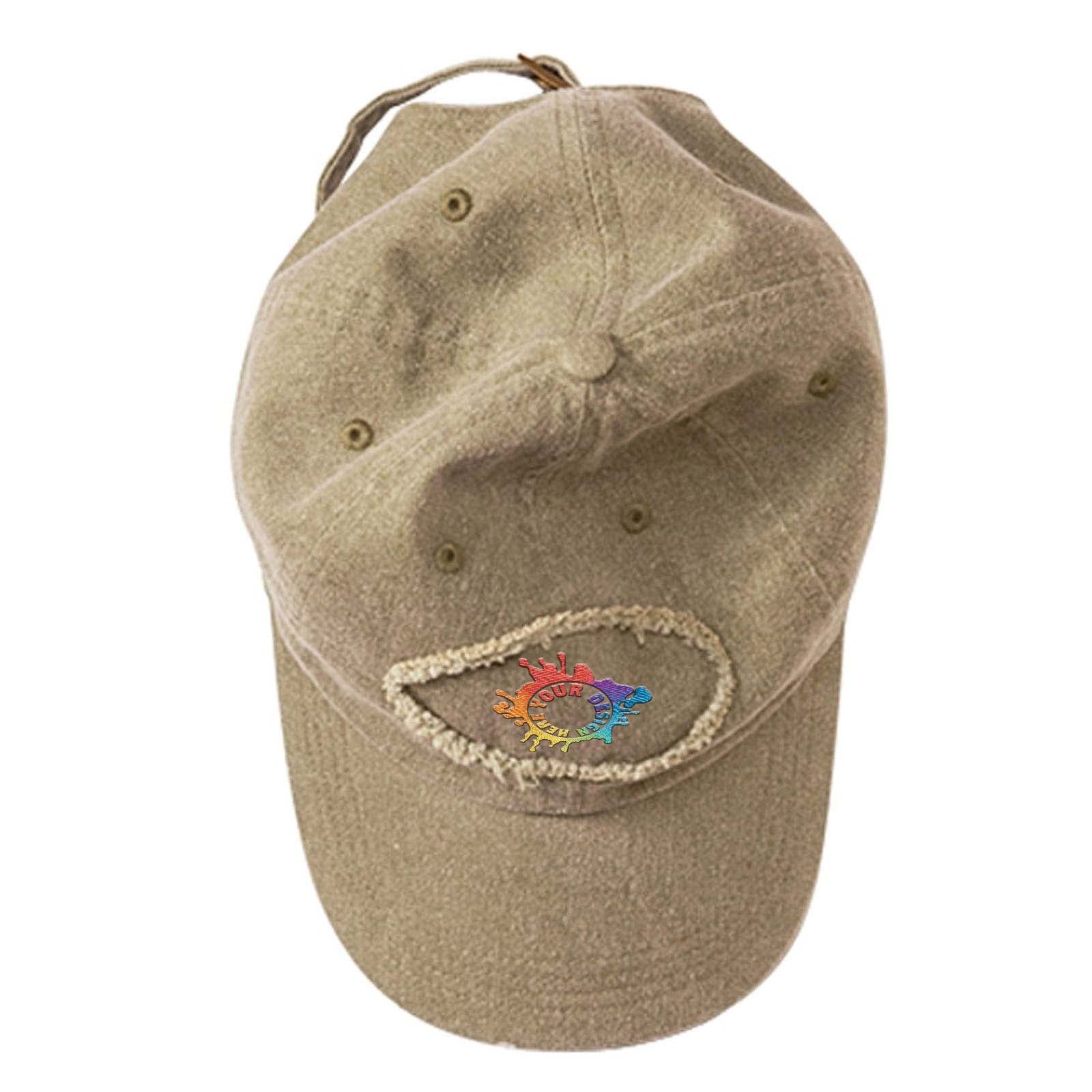 Embroidered Authentic Pigment Pigment-Dyed Raw-Edge Patch Baseball Cap - Mato & Hash